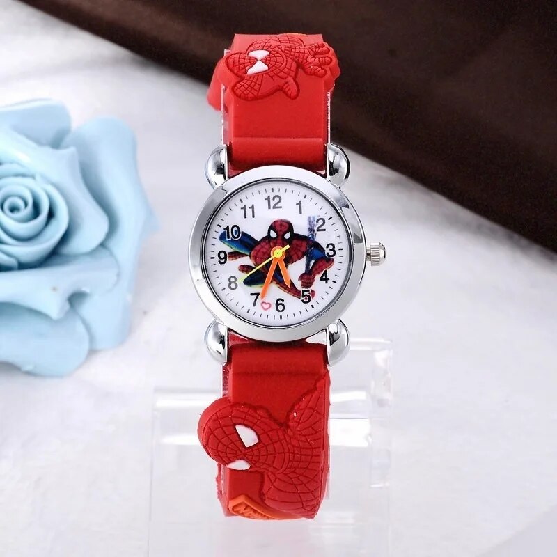 【3C VictoryEagle】Groothandel Spider Man 3D Cartoon Kids Quartz Jongen Gift Uur Relogio