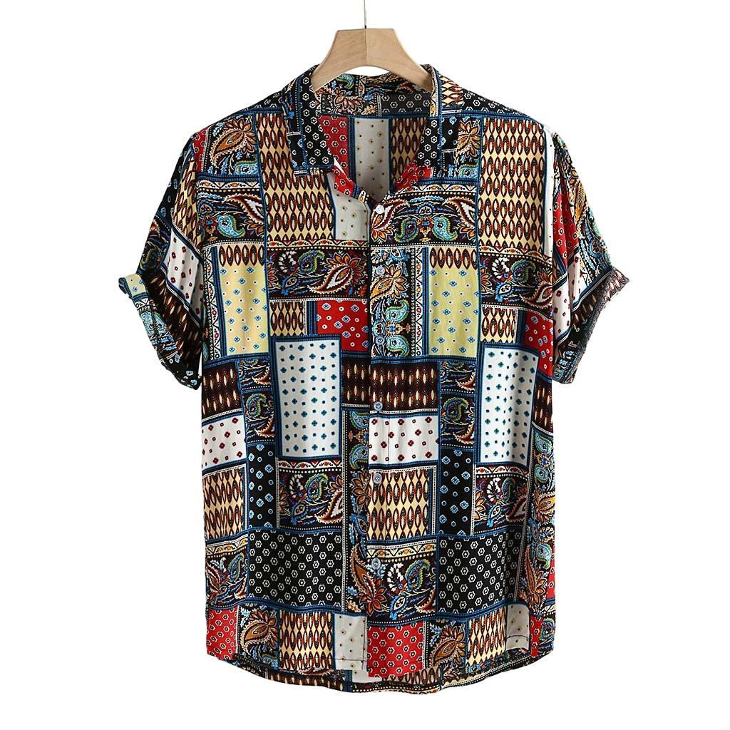 Mens Shirts Button Up Shirts Polyester 