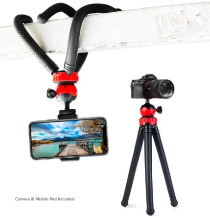 Octopus Tripod With Ball Head- Best For DSLR Or Smartphone Vlogging & Table Stand  Original. 