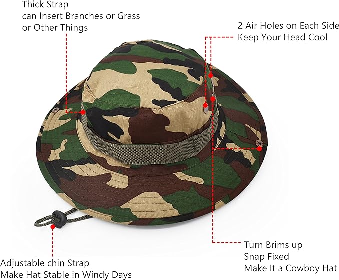 Tactical Hat Sunscreen Cap Boonie Hat Summer Sun Protection Cap