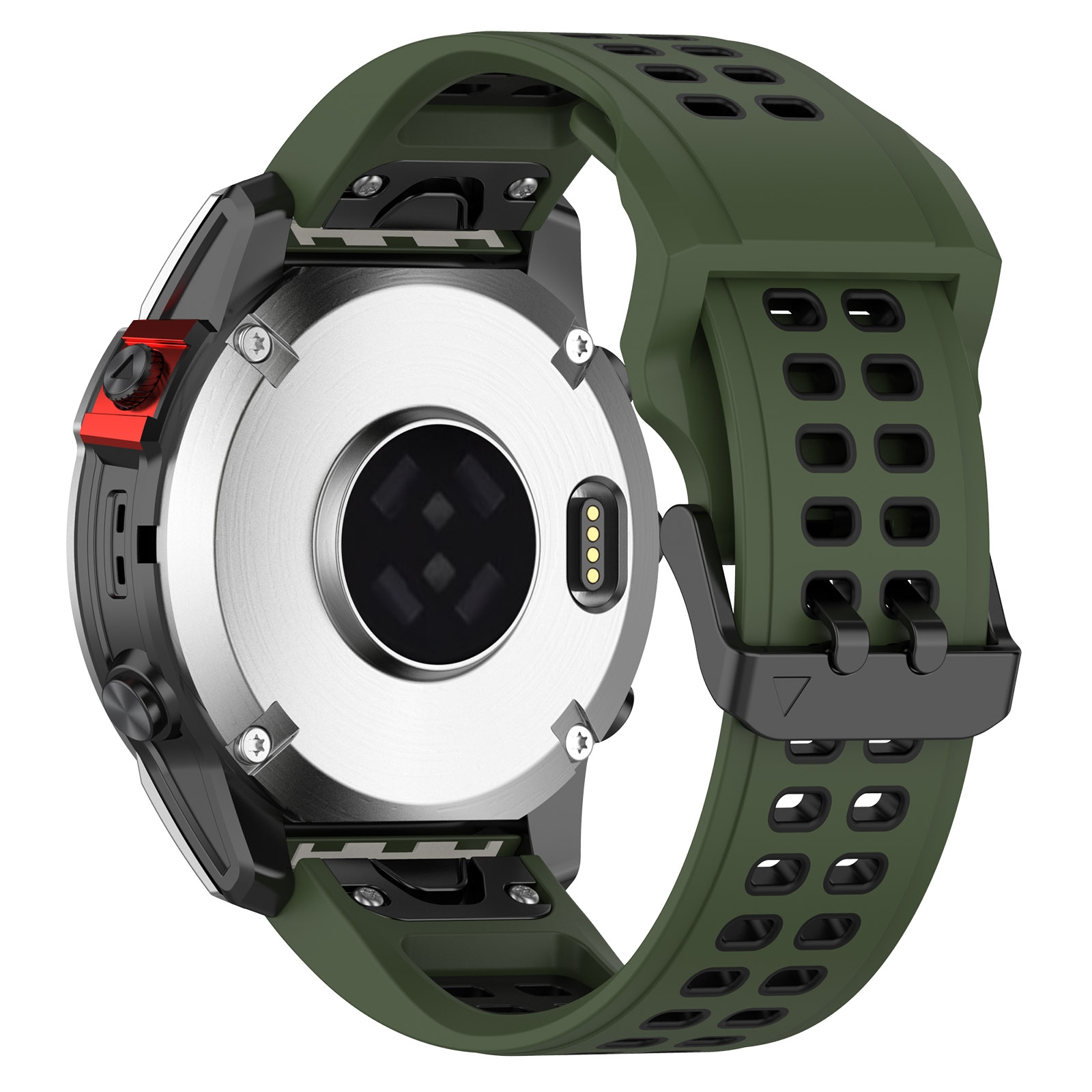 (Ready Stock)Watch Strap For Garmin Descent G1 / Coros Vertix 22mm Quick Release Double Row Silicone Watch Band. 