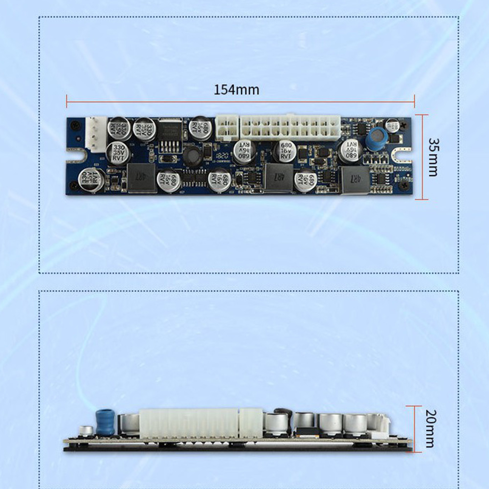 DC 19V DC ATX PSU 19V 200W Pico ATX Switch Mining PSU 24Pin MINI ITX DC to ATX PC Power Supply for Computer. 