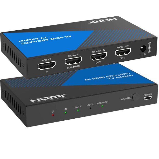 18Gbps HDMI ARC eARC Audio Adapter Amplifier Soundbar Speaker for TV. 