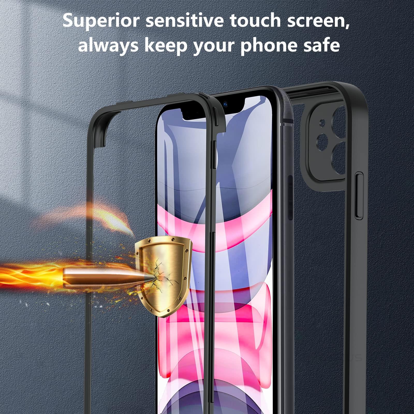 360 Degree Case For iPhone 14 13 12 11 Pro Max 15 14 Plus XS MAX XR Transparent Cover Full Body Rugged Built-in Screen Protector. 