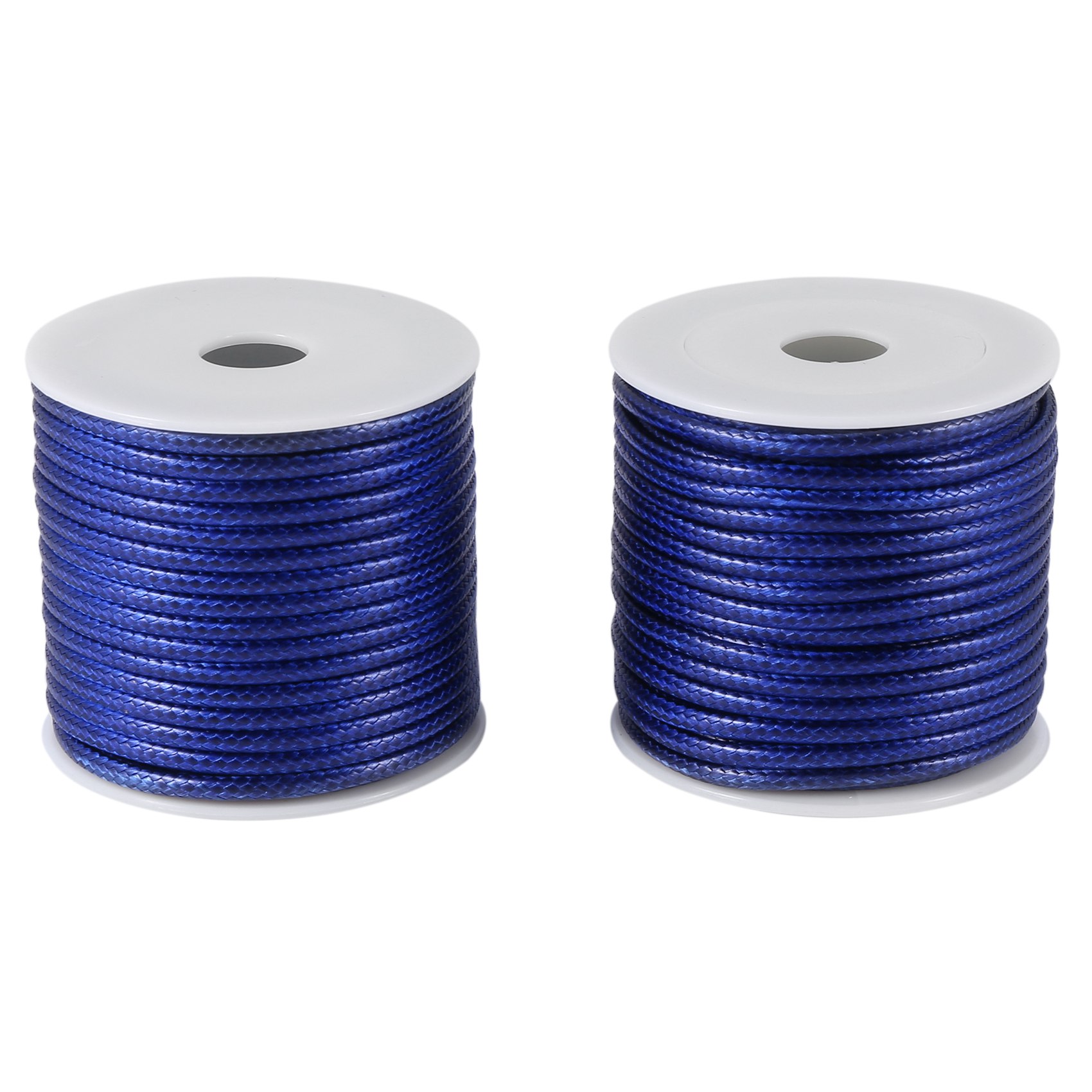 12 Meters/Roll 2.5mm Round Waxed Thread Necklace Rope Leather Cord Thread for Jewelry Making Accessories-2Pcs, Sapphire