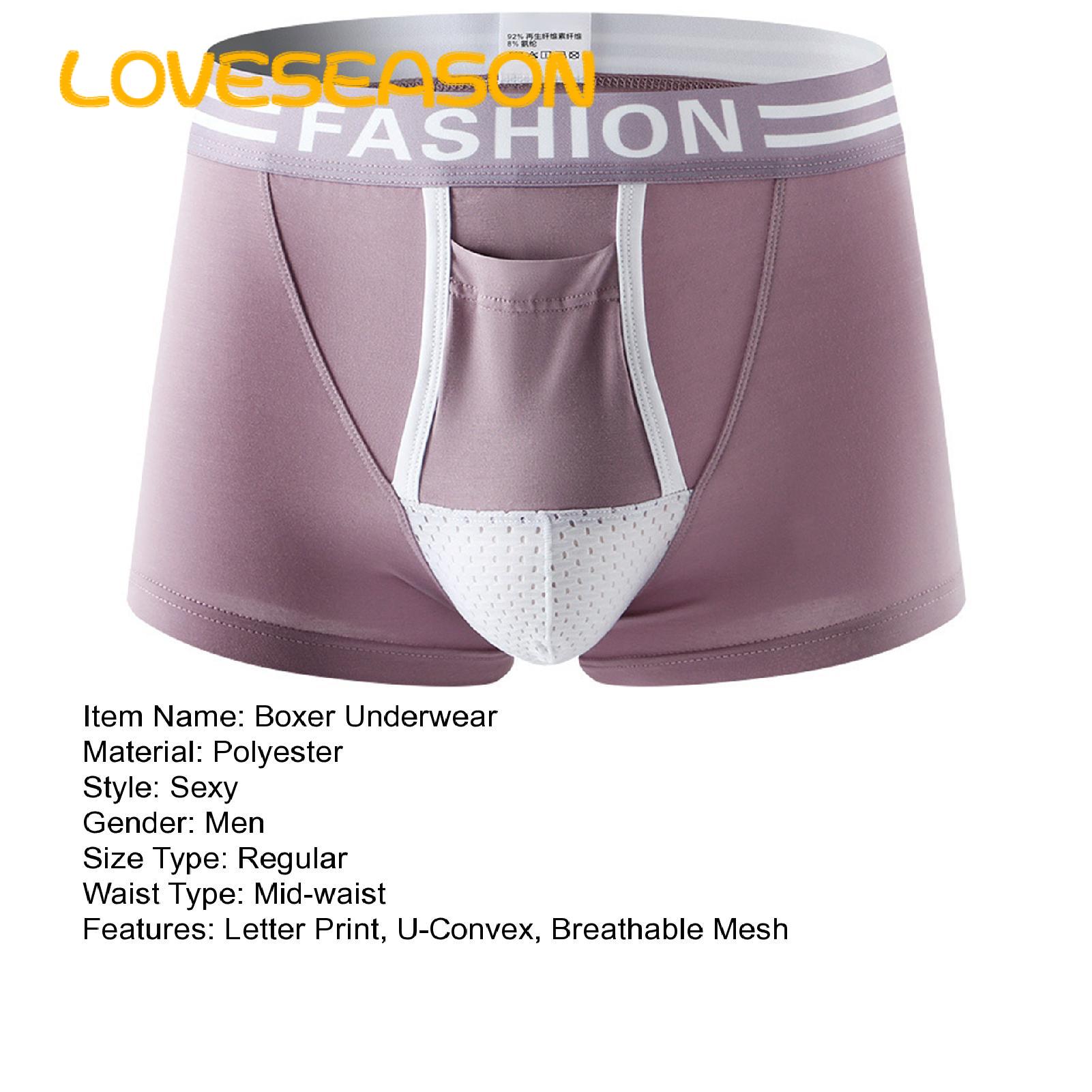 Men Separate Pouch Underwear Comfortable Men's Boxer Briefs with 3d U-convex Support Moisture-wicking Colorful Patchwork Design Ideal Underwear for Boxer Briefs with Ball Pockets. 