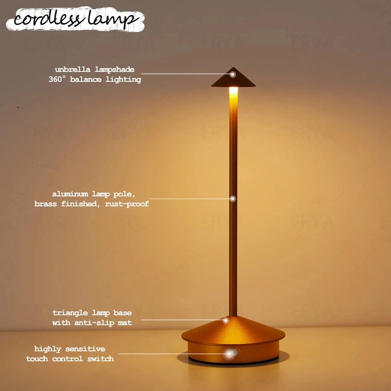 Type-C Rechargeable Table Lamp Creative Dining Touch Led Hotel Bar Coffee Pina pro Table Lamp Lampada Da Tavolo Decorative Lamp. 