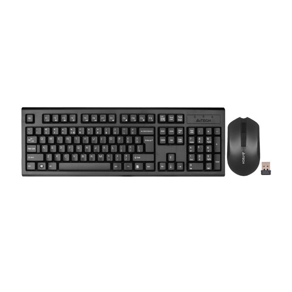 A4TECH 3000N Wireless(with bangla-1Y warranty ) Combo Keyboard & Mouse Black