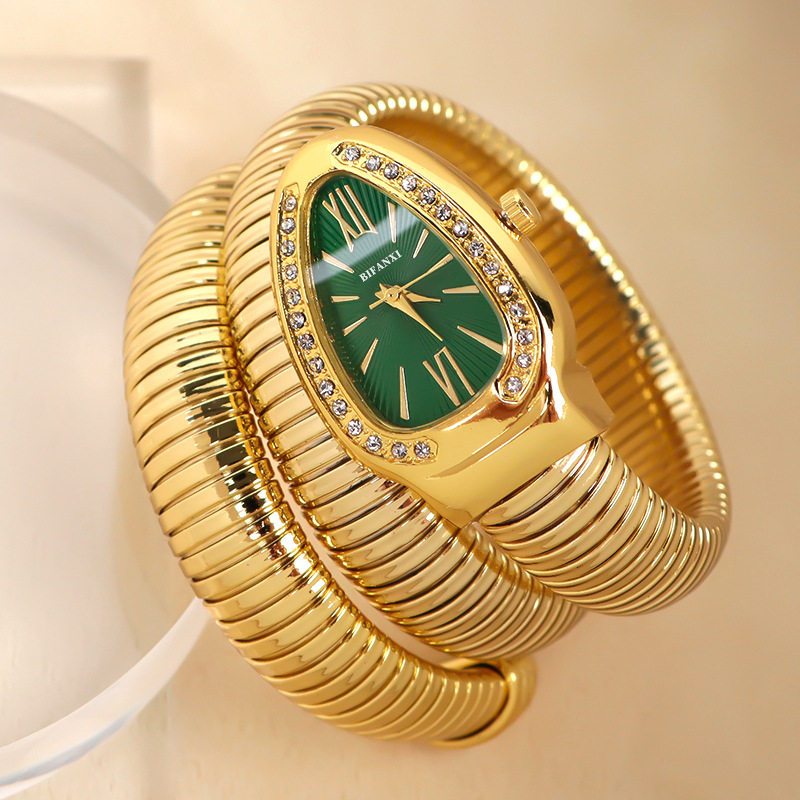 New BIFANXI Snake Watch Women's Fashion Bangle Watch Creative Quartz Watch Personality Bangle Watch