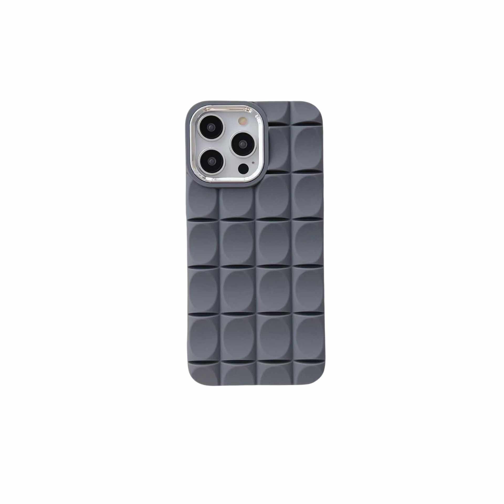Cute 3D Cubic Soft Bubble Silicone Phone Case For iPhone. 
