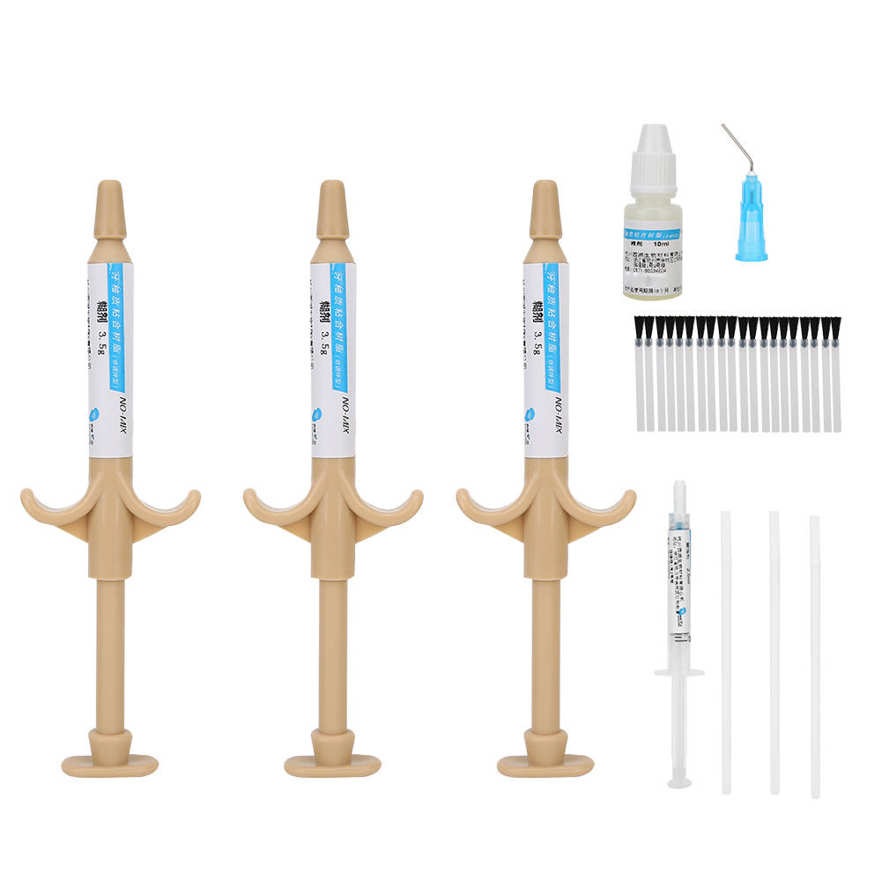 Dental Tool Orthodontic Brackets Braces Glue Bonding Self Curing Adhesive Paste Kit( ). 