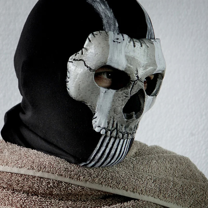 Ghost mask V2 - Operador MW2 airsoft COD Cosplay Airsoft Tactical Skull Full Mask. 