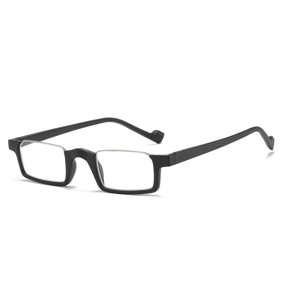 Fashion Rectangular Reading Glasses Anti Blue Half Rim Presbyopic Eyewear Inverted Magnifier Flexible Reader +100 +250 +300 +350. 