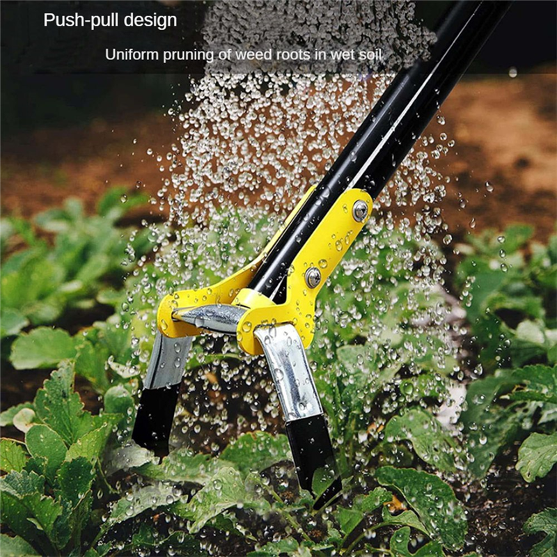 Action Hoe for Weeding Stirrup Hoe Tool for Garden Hula-Ho Scuffle Loop Hoe Garden Weeder Cultivator, Weeding Rake,1.53m. 