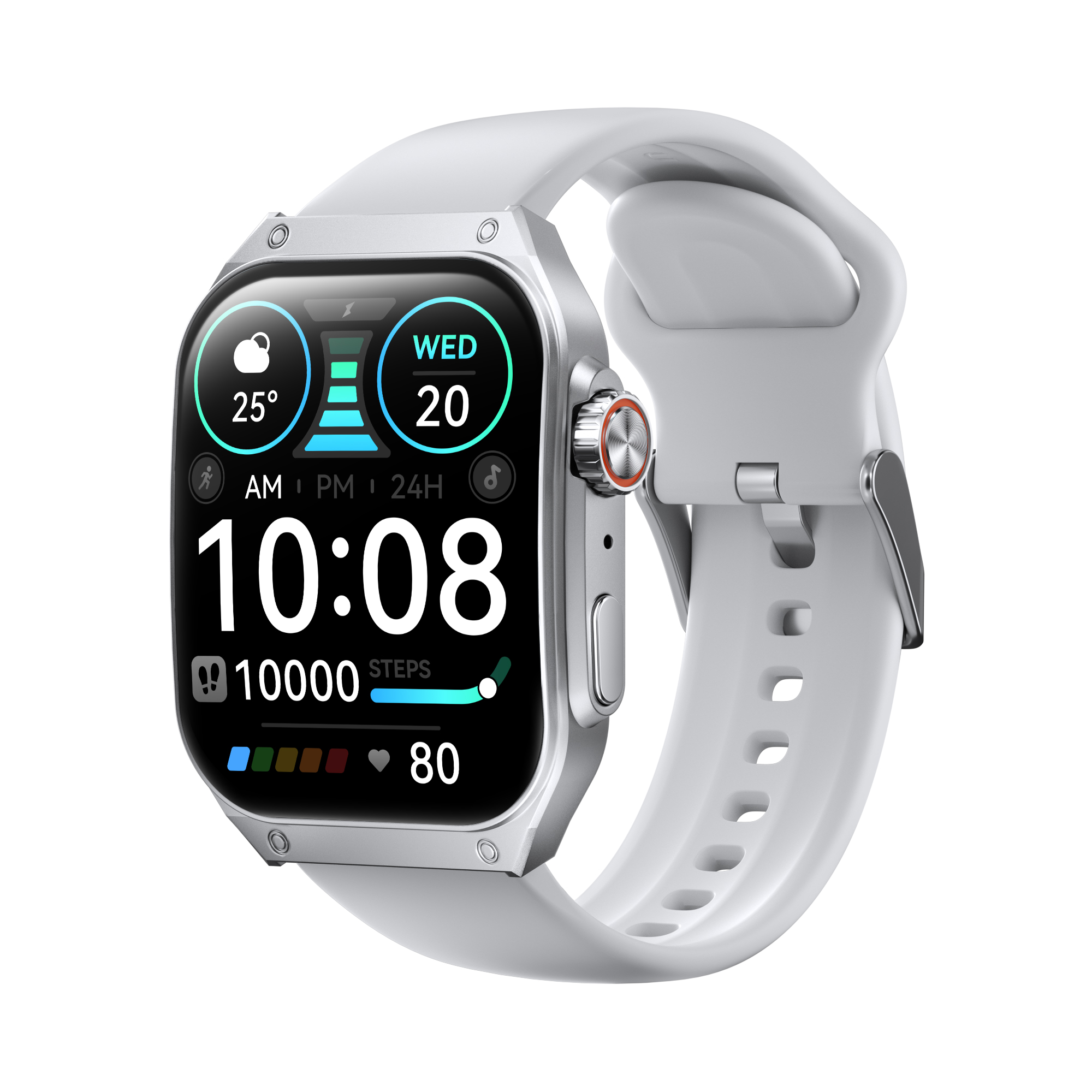 HAYLOU Watch S8 Smart Watch 1.96'' AMOLED Curved Screen Smartwatch Bluetooth Call AI Vioce Assistant Smartwatches for Men. 