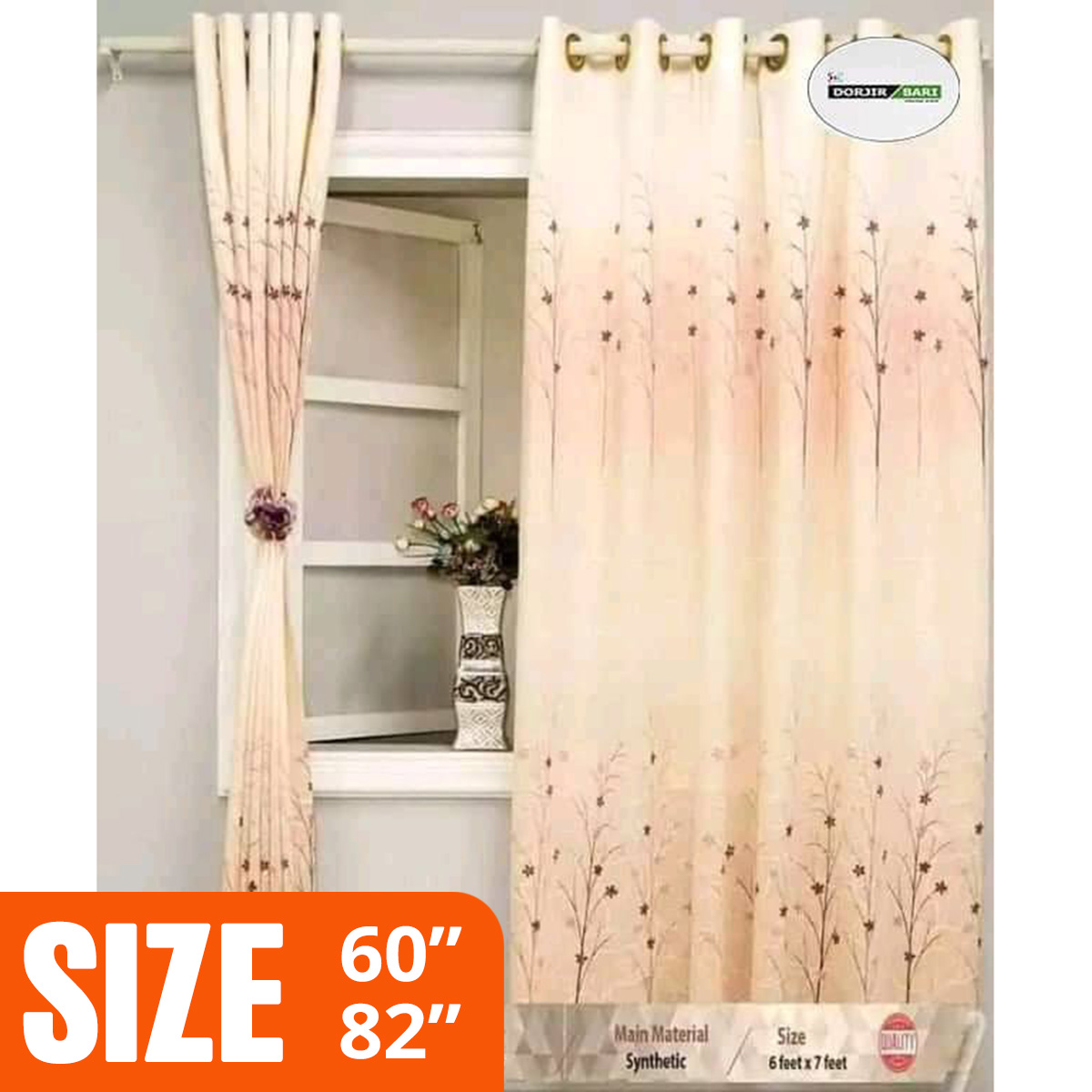 HOME TEX Synthetic Curtain Door Window Porda---6 Kuchi