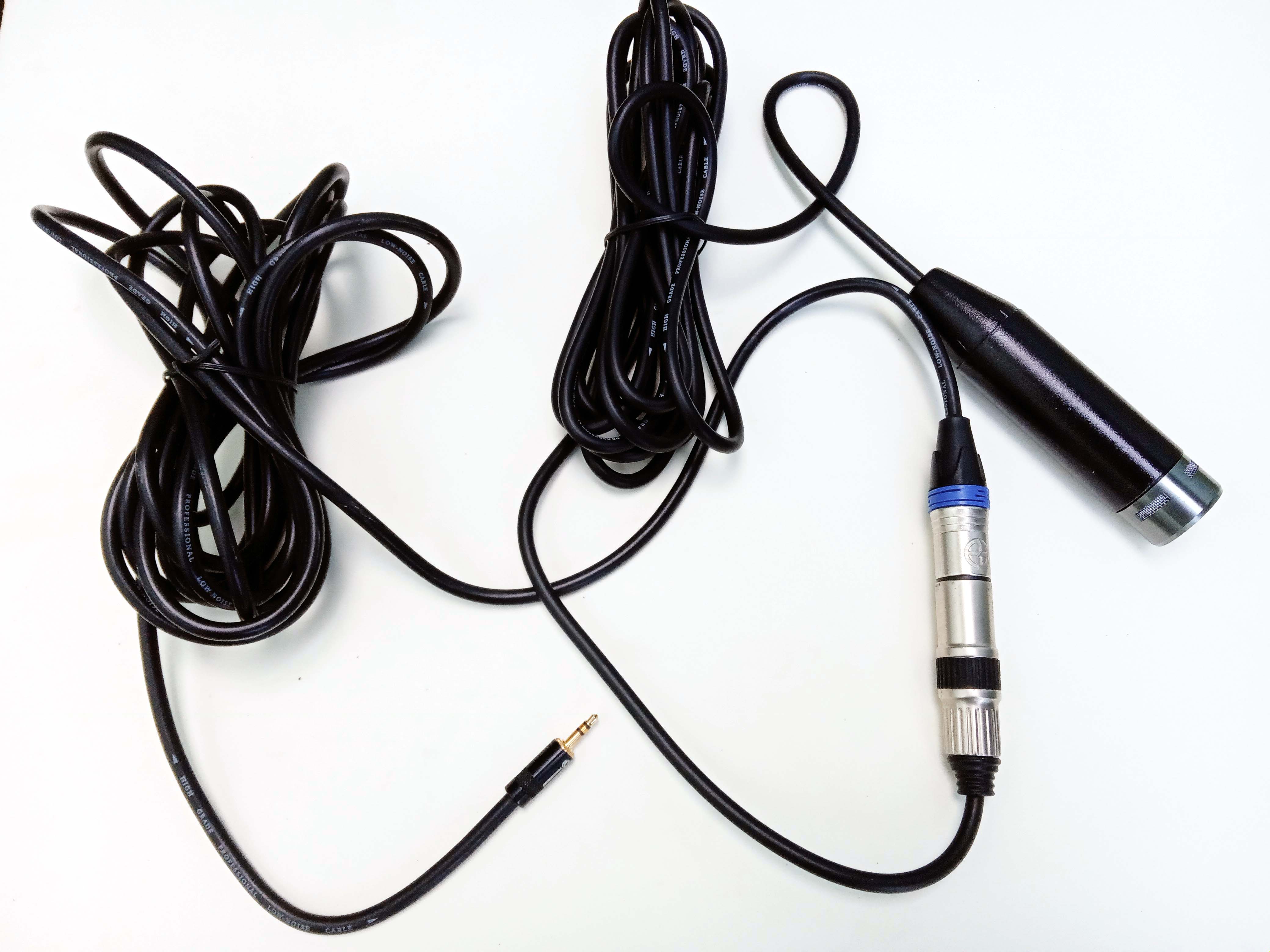 WAZ Microphone for Camera using Shure 959 mic Coil with 24- 30 feet Long Wire 3.5mm jack. 
