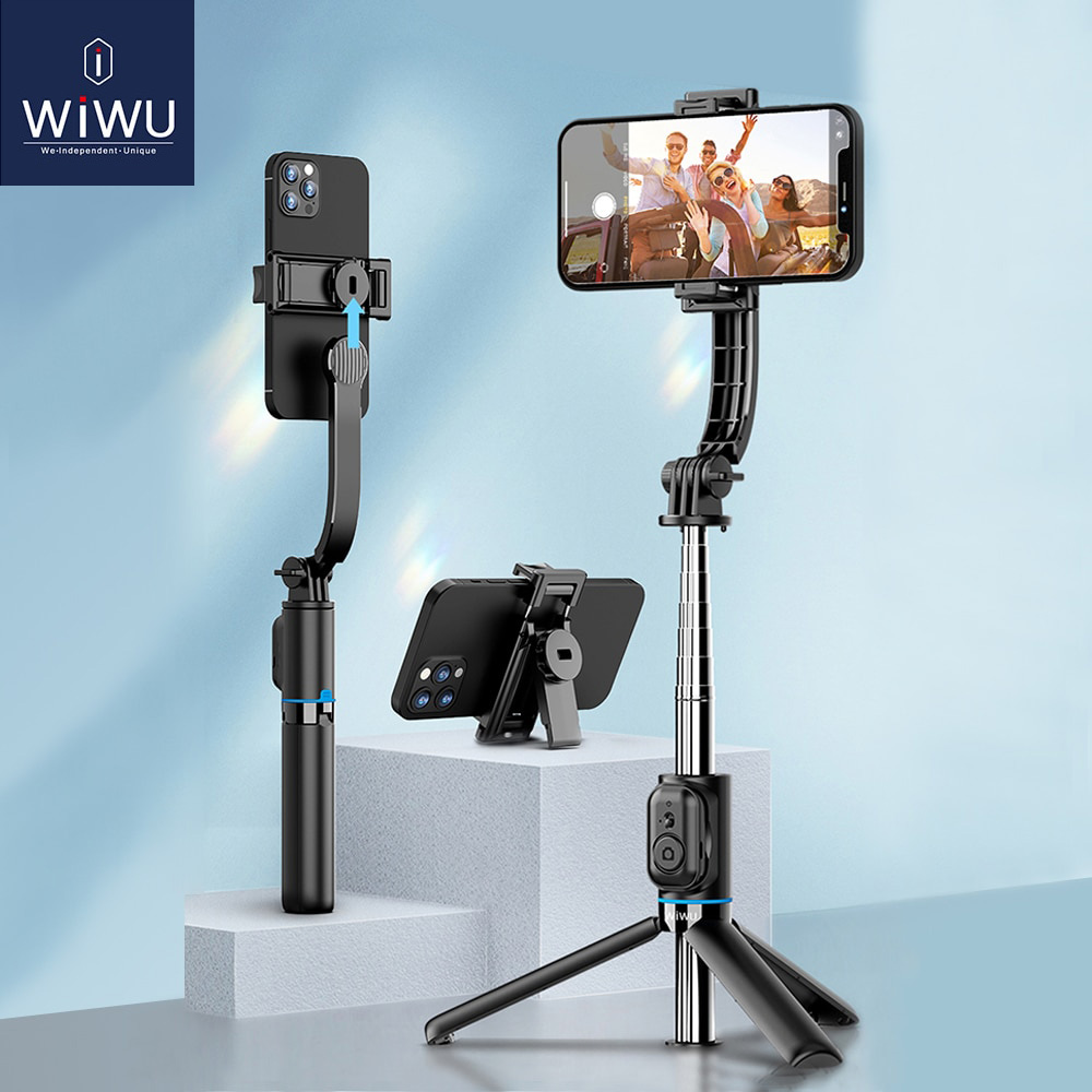 WiWU Wi-SE001 Detachable Tripod Selfie Stick - Black. 