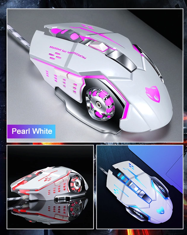 Gaming Mouse T-Wolf V6 Mouse With Multicolor Lighting. 