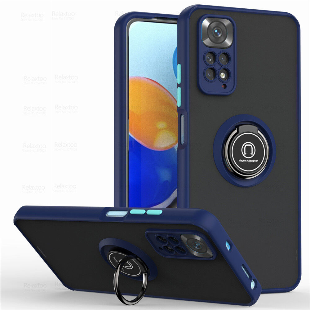 Relaxtoo For Xiaomi Redmi Note 11 Pro 4G 5G High Quality Back Cover Case Exrra Protection For Camera Lens Rubber Back Cover Case Stylish Design Case For Redmi Note11 Pro Note 11Pro Note11Pro Car Magnetic Holder Matte Armor Case. 