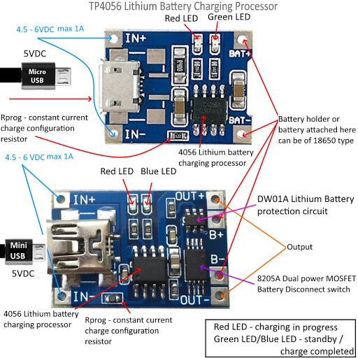 TP4056 TP 4056 5V 1A Micro USB Without Current Protection Battery Chargers Circuit Module Li-Ion Lithium Lipo 18650 AA AA Battery Charging Board Electronics Circuitry & Parts. 