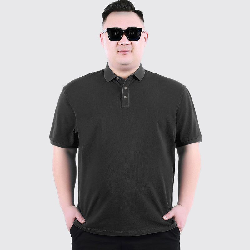 【8XL】Plus size overweight manpoloShirt Fat Guy Extra Large plus-Sized Loose Top Summer Thin Lapels Short SleeveTT-shirt. 