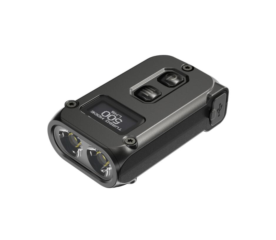 Nitecore TINI2 TINI 2 500 Lumens OLED Keychain Flashlight Smart Dual-Core APC Sleep Technology Light Using USB Type-C Charge. 
