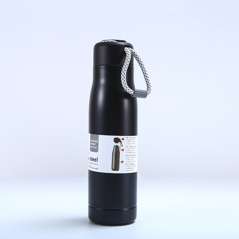 New Simple 304 stainless steel rope insulation cup vacuum sports water bottle hot and cold