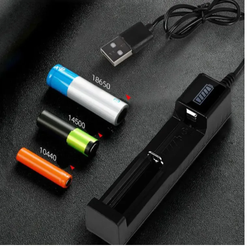 Smart Battery Charger For 18650 16340 14500 AA AAA CR123A Rechargeable Lithium Battery - 6 volt battery. 