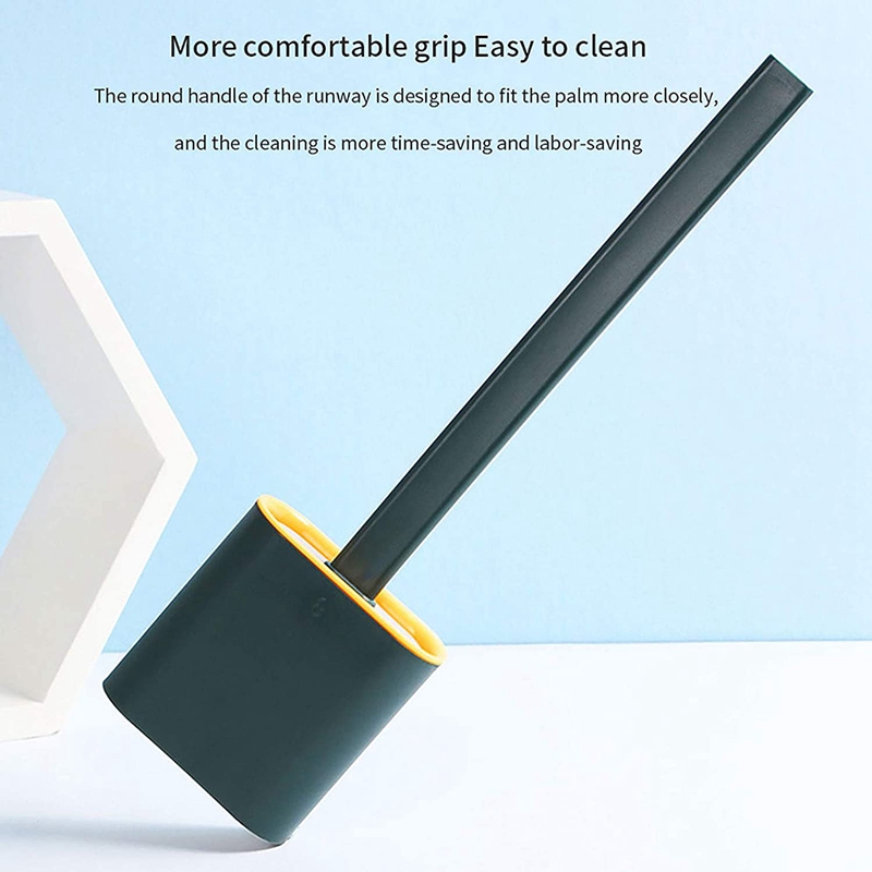 2 PackTet Brush with Holder,Long Handle Tet Brush with Holder, Wall Mounting Cleaning Brush Set (White). 