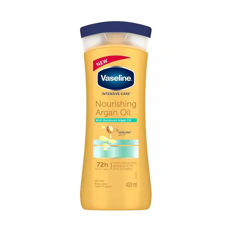 Vaseline Intensive Care Nourishing Argan Oil Dry Skin Body Lotion 400ml ||  The MallBD