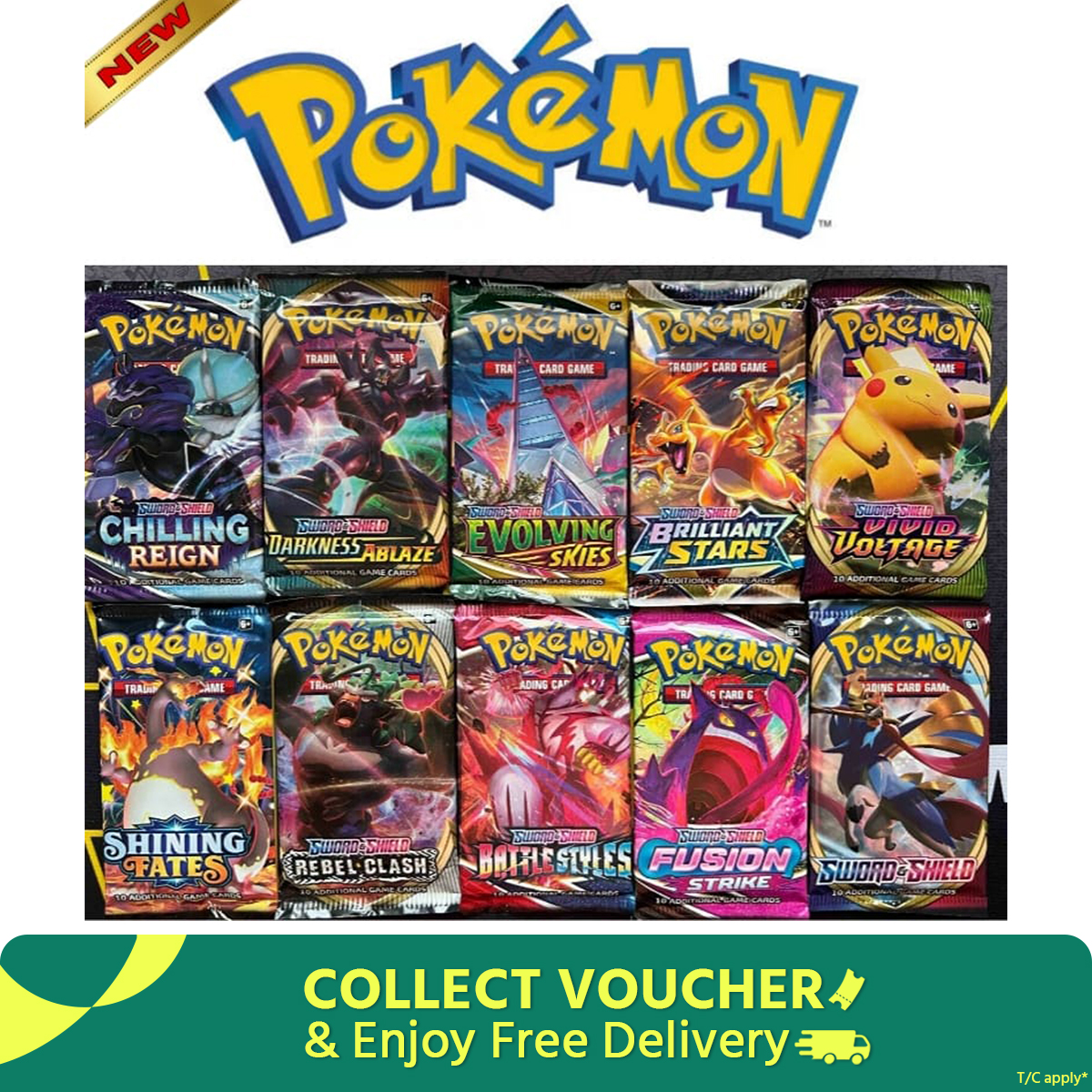 Pokemon Card TCG Single  Pack -1 Pack