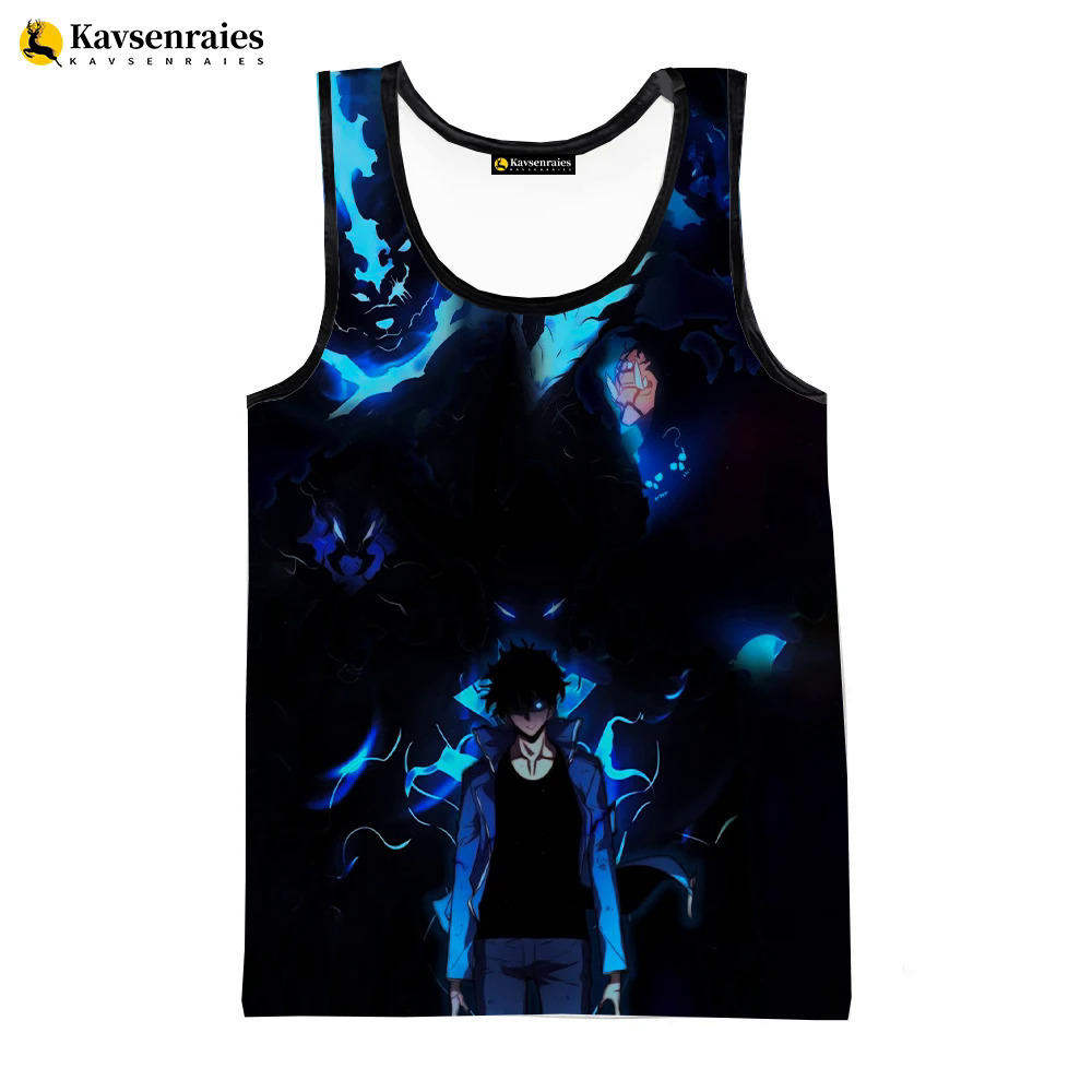 Solo Leveling 3D Print Tank Tops Men's Clothing Women Casual Solo Leveling Sleeveless T-shirt Hip Hop Streetwear Oversized Tops. 