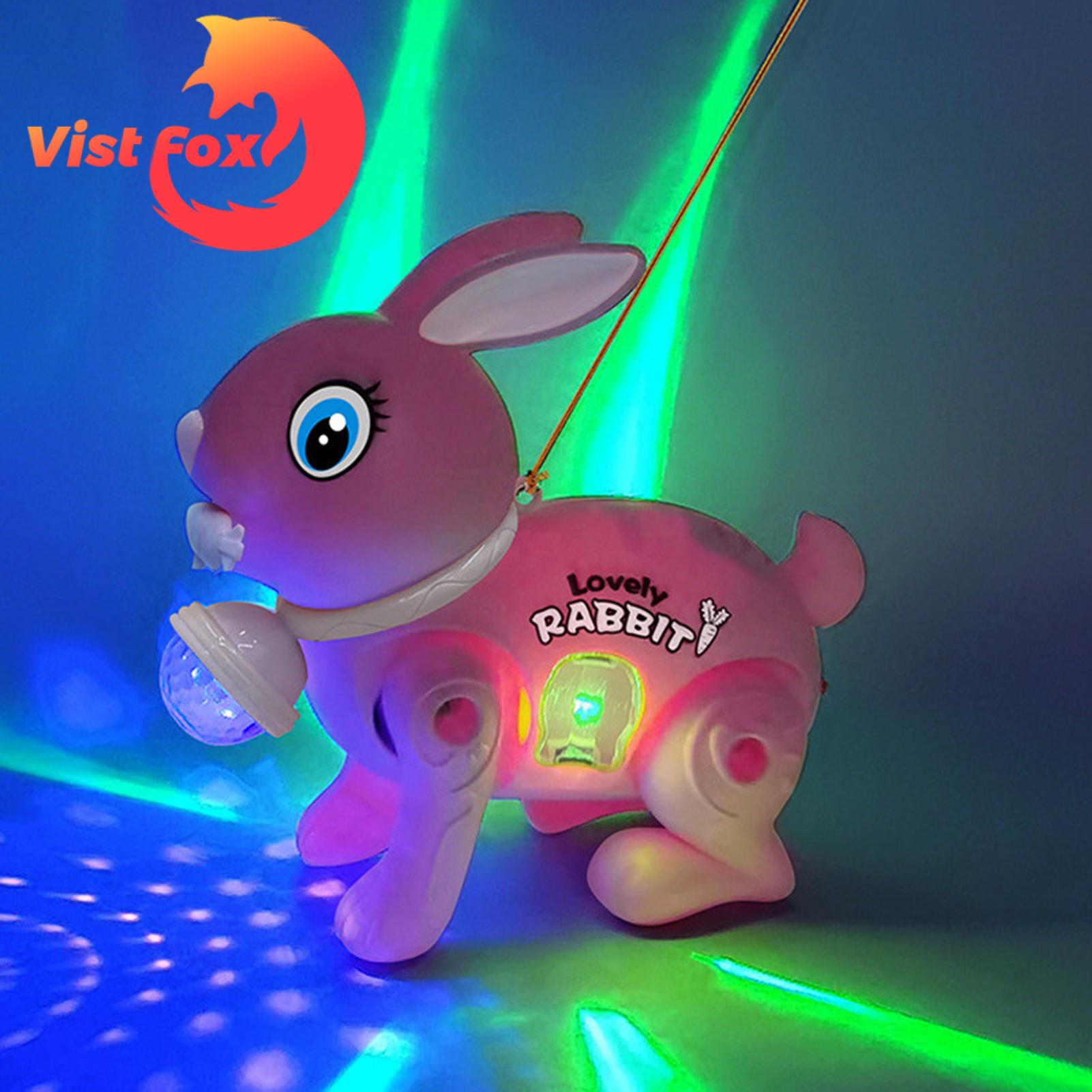 Vist Fox Bunny Toy Luminescent Cartoon Electronic Walking Rabbit Toy. 