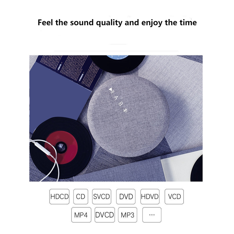 Multifunctional Wireless Bluetooth USB DVD/VCD Player Reading Player Audio Player Built-in Speaker Rechargeable -Grey. 