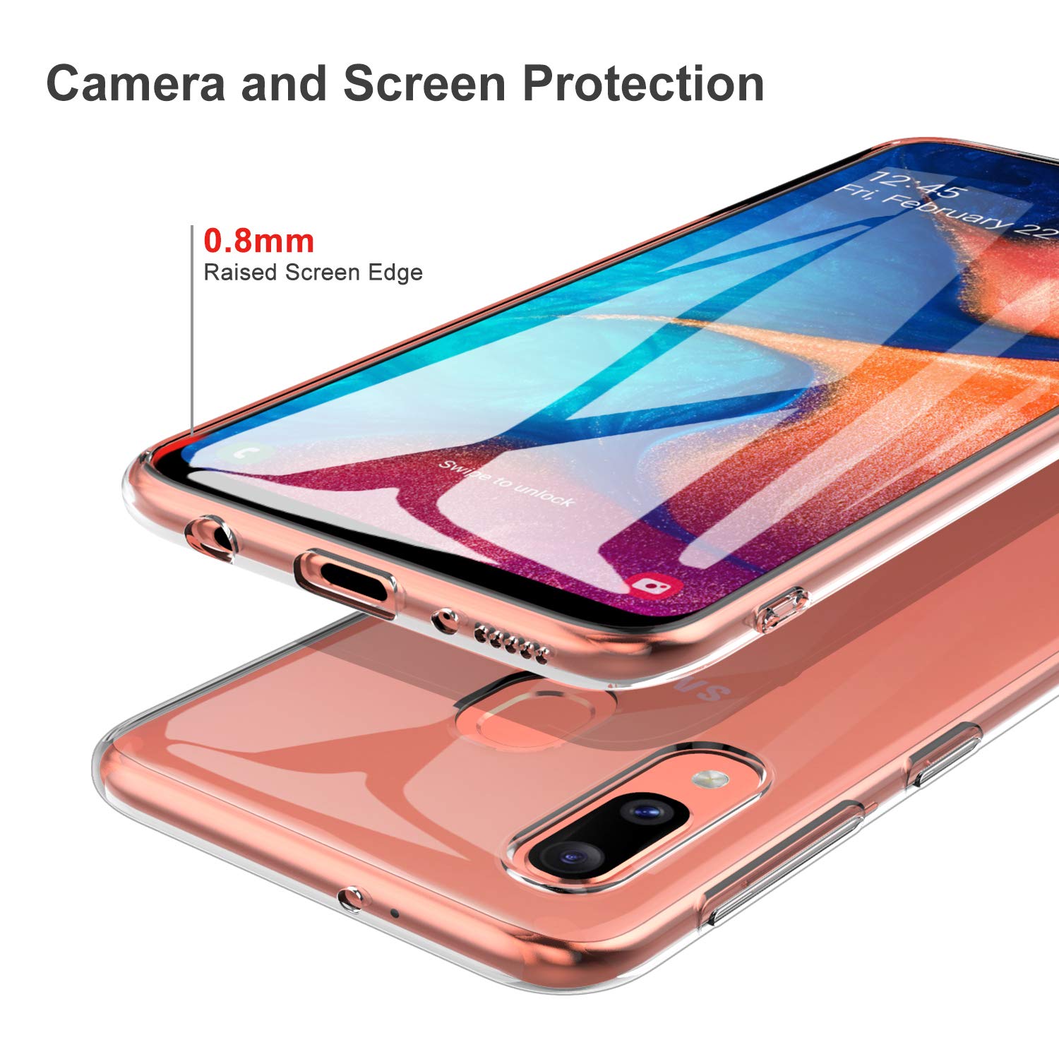 Transparent Mobile Phone Cases for Samsung Galaxy A20E Back Cover Soft TPU Clear Silicone 360 Protective SamsungA20E GalaxyA20E. 