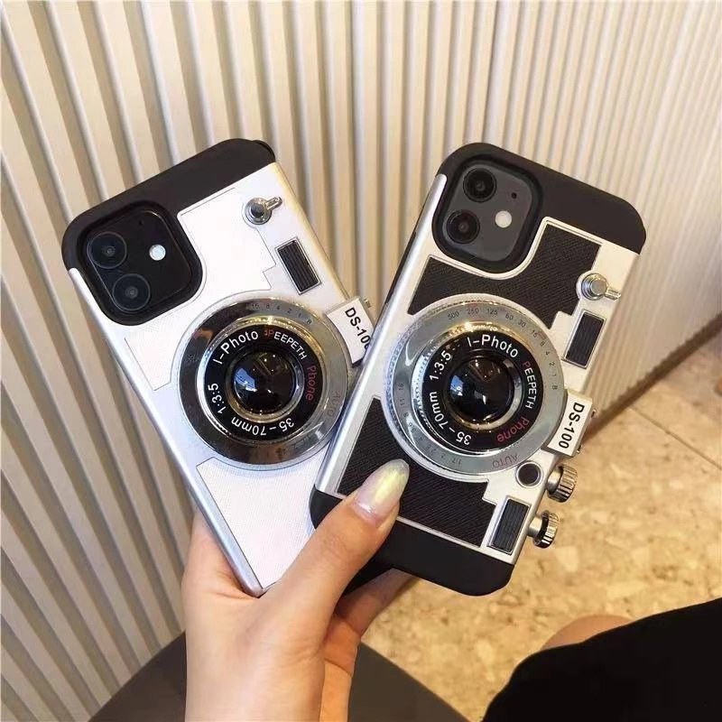 Emily In Paris 3D Retro Camera Leather Case for IPhone 11 13 14 15 Pro Max 12 Mini XS XR X 7 8 Plus SE 3 IPone 15Pro Accessories. 