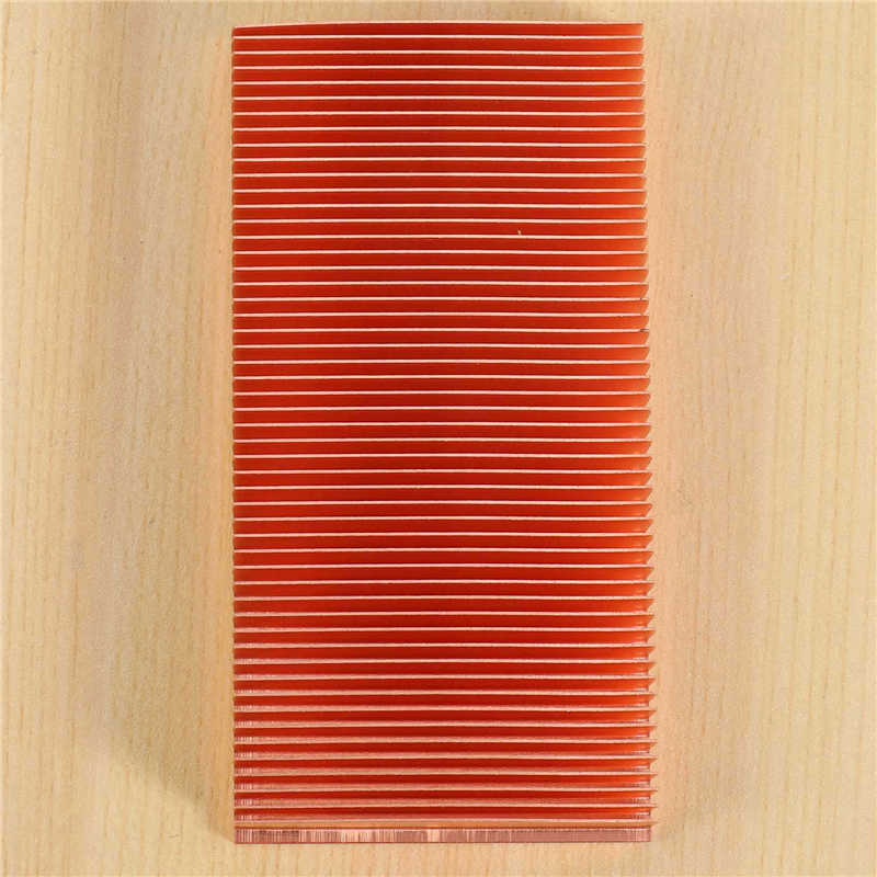 Pure Copper Heatsink 3.94" X 1.97" X 0.59"/100mm X 50mm X 15mm Heat Sink Radiator Cooling Skiving Fin Circuit Board Cooler For Electronic Chip Led Power Amplifier
