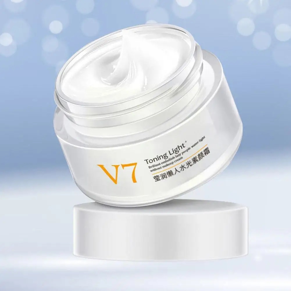 50g V7 Toning Light Face Cream Brighten Skin Tone Fade Hydrating Non Creams Aging Greasy Anti Whitening Moisturizing Blemis R1A9. 