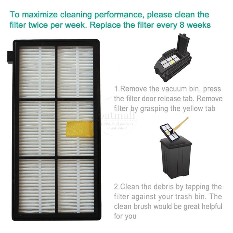 Washable Dust Hepa Filter Replacement For iRobot Roomba 800 900 Series 860 870 871 880 960 980 990 Robotic Vacuum Cleaner Filter-2 hepa filter. 