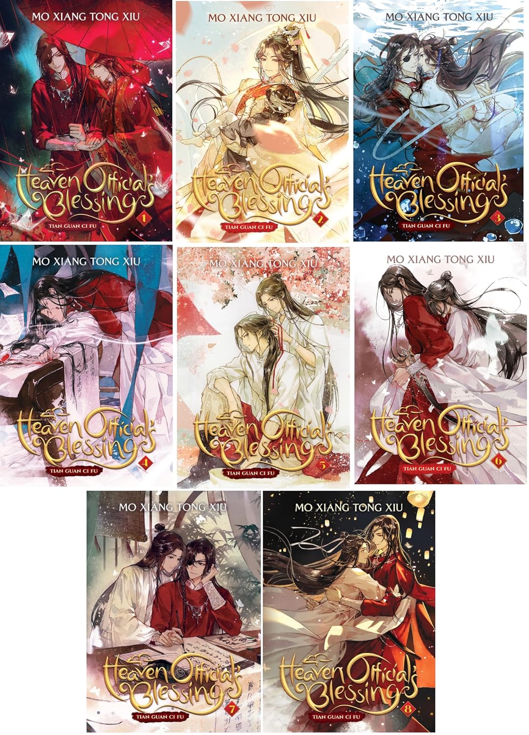 Heaven Official's Blessing: Tian Guan Ci Fu Novel Vol. 1-8 by Mo Xiang Tong Xiu by Mò Xiāng Tóng Xiù