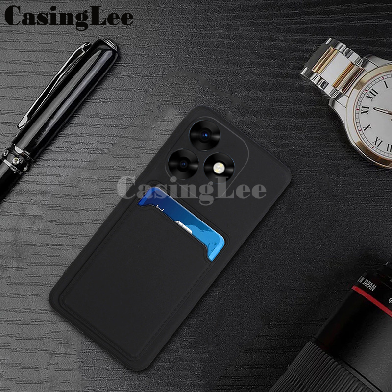 For infinix Smart 8 Pro case Soft Card Holder Slot Silicone Wallet Cover For infinix Smart8 Pro Back Cover Phone cases. 