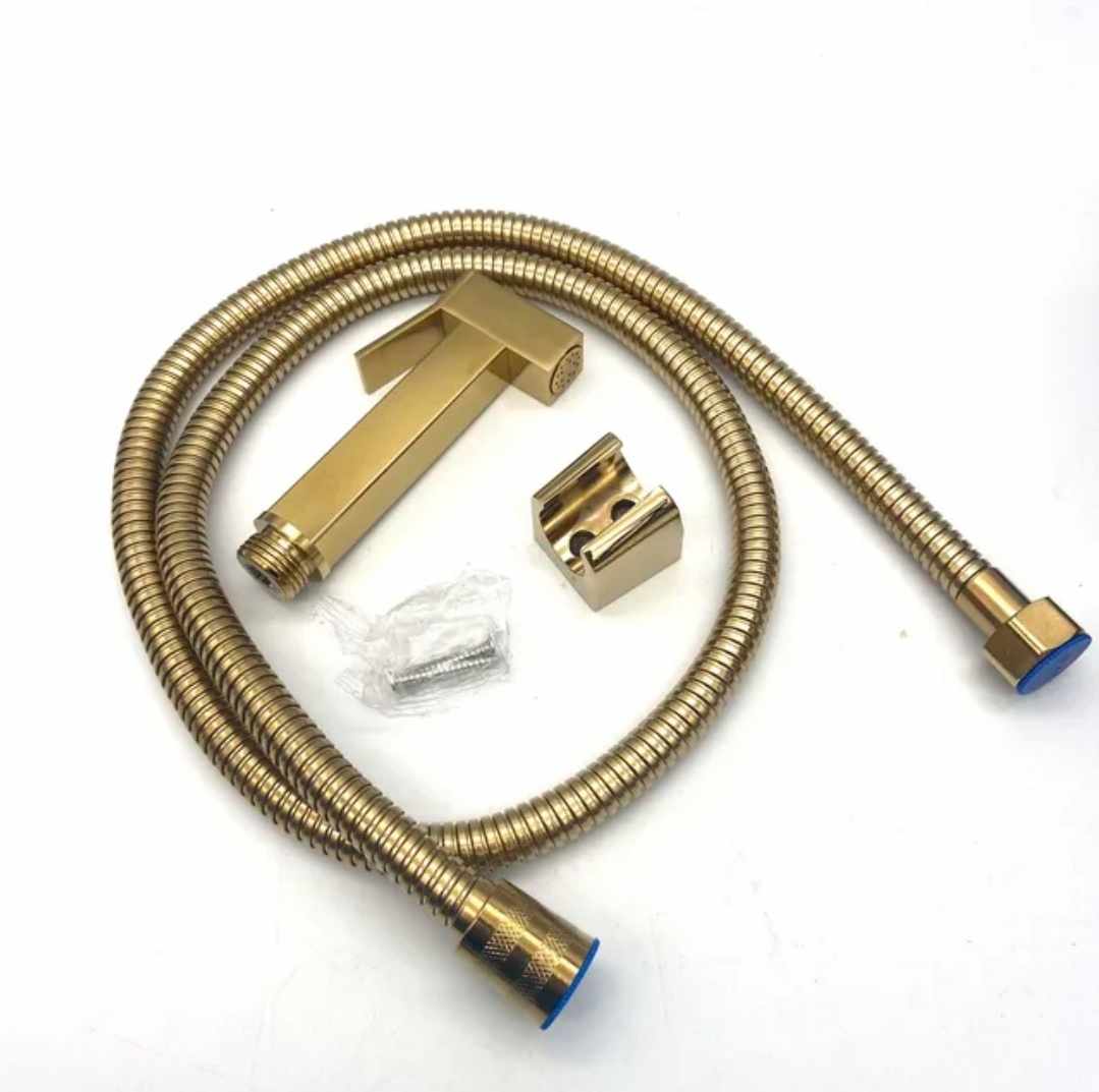 Stainless Steel High Pressure Push Shower Golden / Toilet Push Shower ...