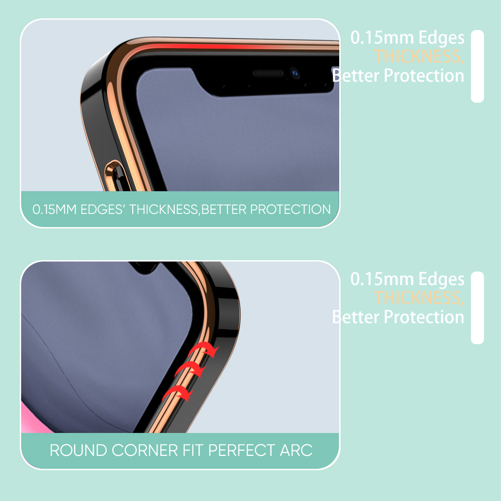 TA for Realme 2 Pro Back Cover Shiny Peach Luxury 6D Plating Case Side Pattern Soft Silicone Square Phone Case. 