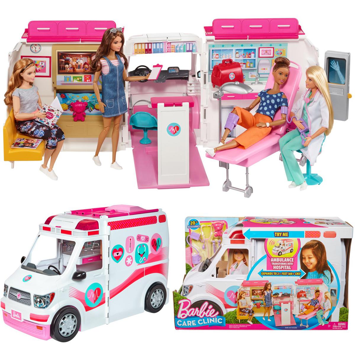 Ambulance Barbie Care Barbie Care Clinic Playset With Accessories