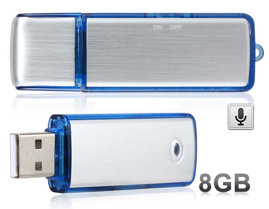USB Voice Recorder With Pen Drive 8GB. 