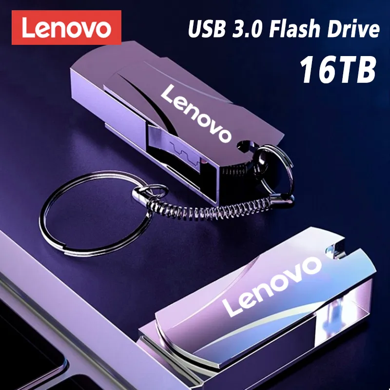 【100%Original+FREE Shipping+Ready Stock+COD】Lenovo 16TB USB 3.0 Pen Drive 8TB 4TB High Speed Transfer Metal Portable SSD Pendrive Cle U Disk Flash Drive Memoria USB Stick