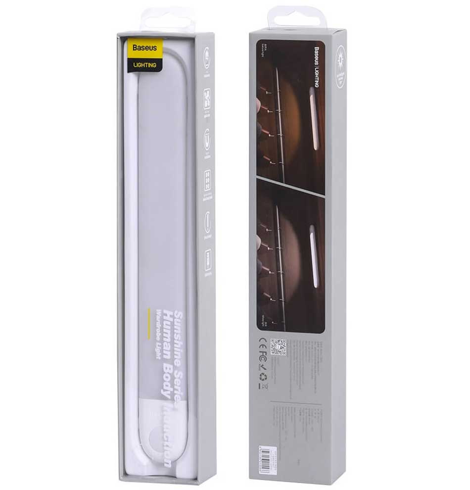 Baseus Sunshine Series Human Body Induction Wardrobe Light PIR Motion Sensor Light USB Rechargeable Night Light. 