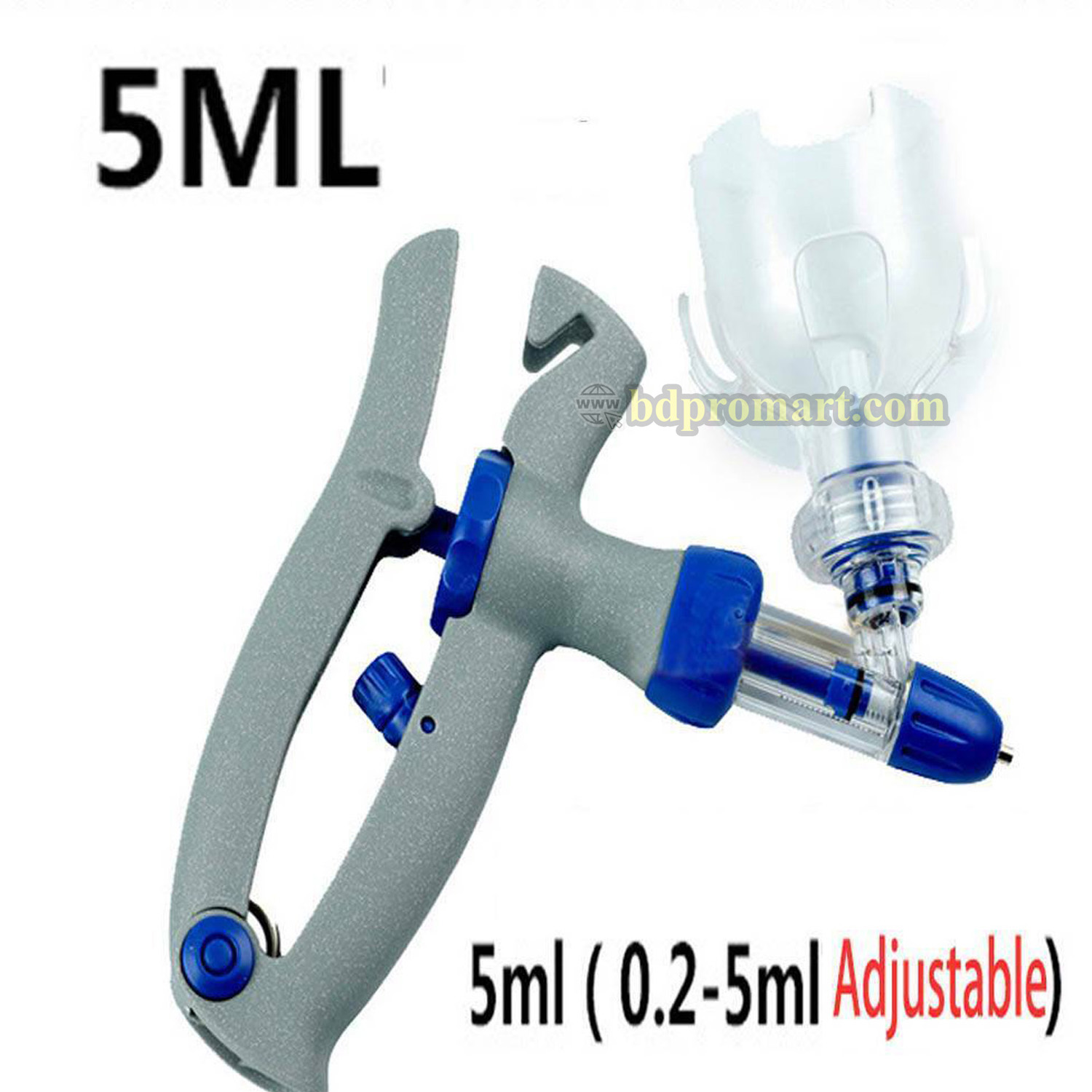 Automatic Continuous Injection Vaccination Syringe Livestock Vaccine Gun 0.5 to 5ml Adjustable Best For Chicken Duck Pig Cow Sheep Cattle. 