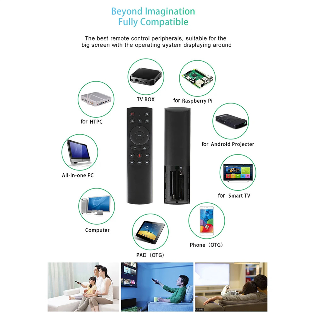 G20S Air Mouse Wireless Remote Keyboard Voice Inputting Air Fly Mouse Remote Control With USB Receiver Compatible For Android TV Box Tablet PC. 